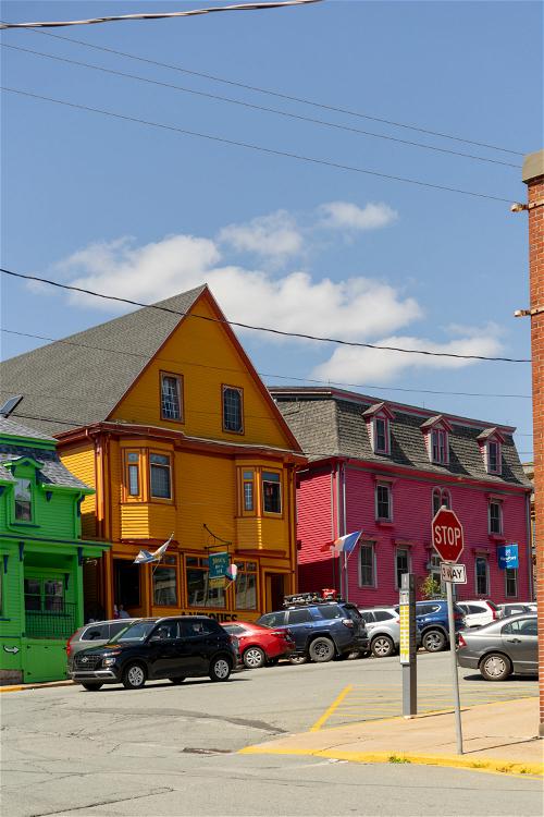 Colorful buildings in Lunenburg, Canada.