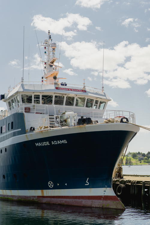 A boat called Maude Adams in Lunenburg, Canada.