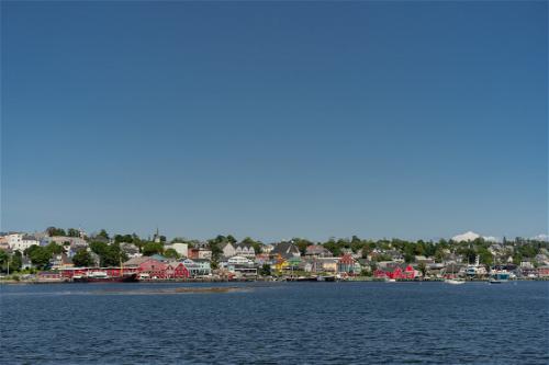 A view of the entire waterfront of Lunenburg, Canada.