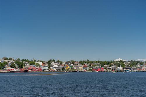 A view of Halifax, a town on a body of water in Canada.