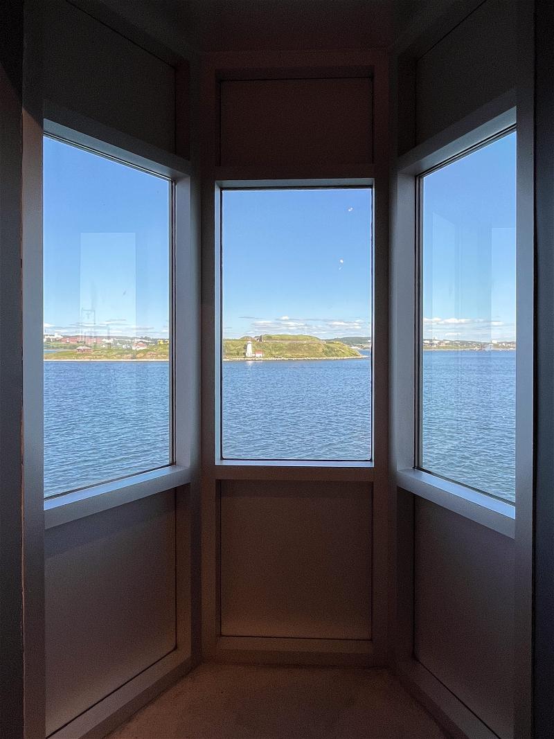 A room with a view of Lake Halifax in Canada.