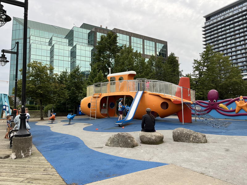 A children's playground in Halifax featuring a submarine.