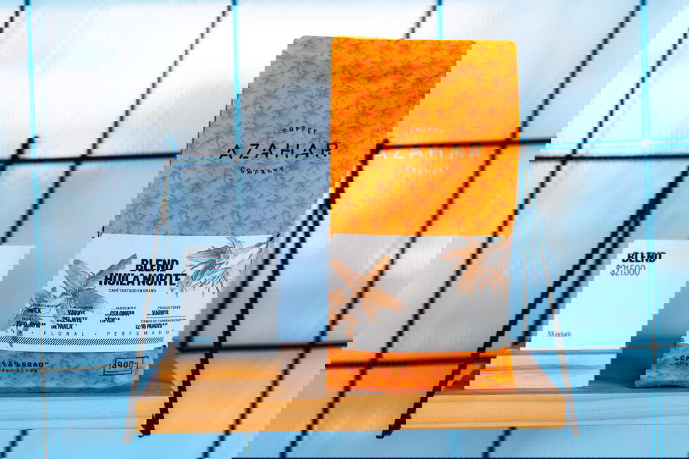 Azahar packaged coffee on a shelf