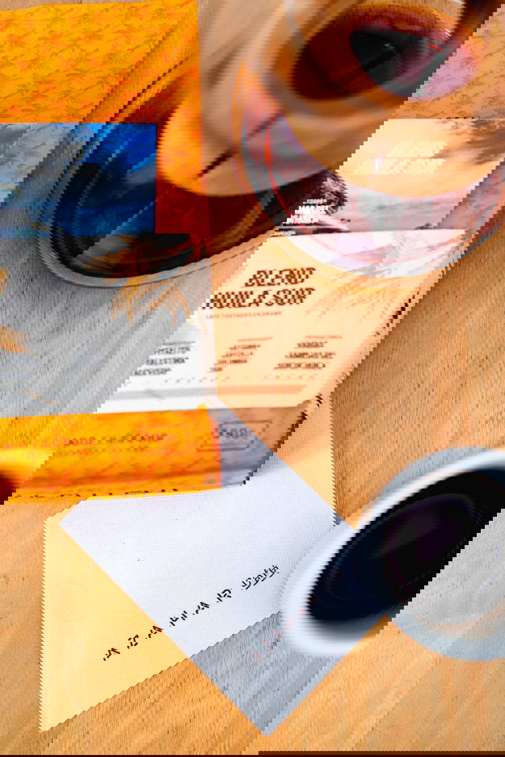 Chemex and a cup of coffee on a table