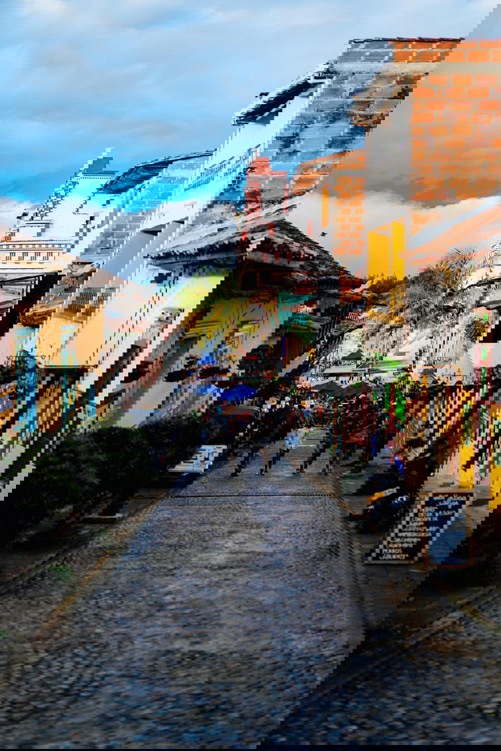 The colorful streets and street life of Guatape Colombia