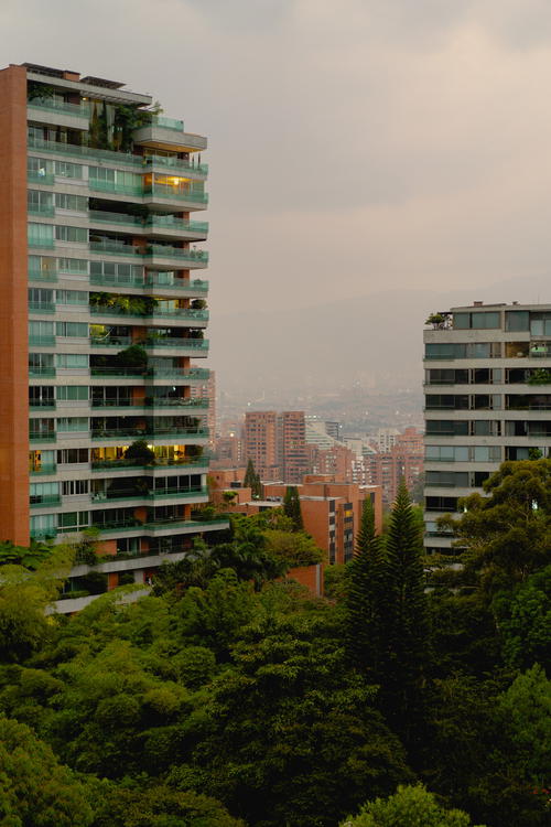 A view of Medellin from a high rise building