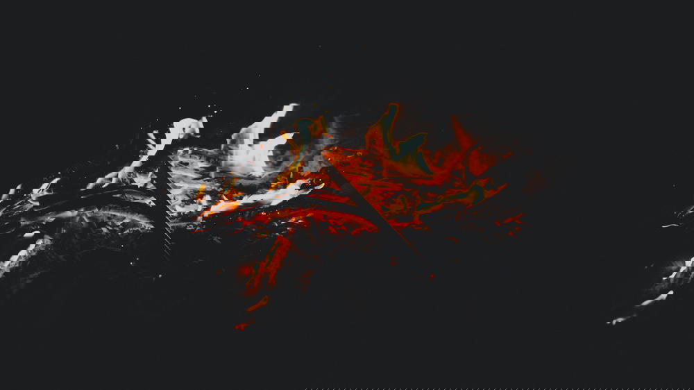 Camp fire in La Serrana in Salento, Colombia