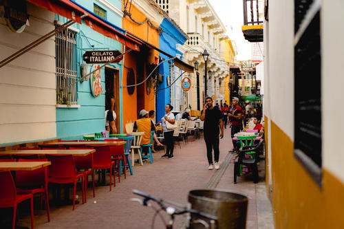 The streets of Santa Marta, Colombia