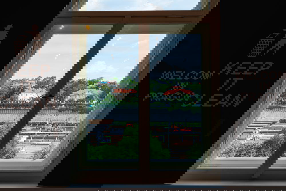 View of Prague city from a MeetMe23 hotel room