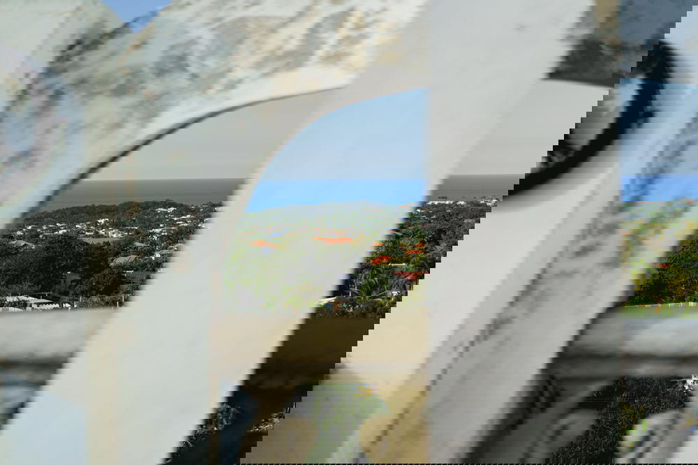 View of Sosua and the Caribbean Sea from the rooftop of Castillo Mundo King on a clear day