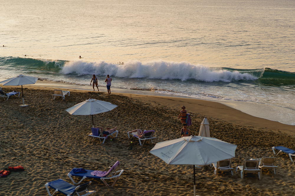 Golden hour at the beach in Playa Alicia in Sosua Dominican Republic