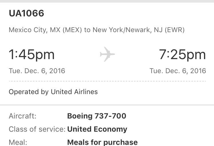 United airlines flight tracker - screenshot.