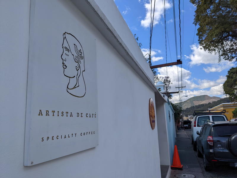 A Guatemalan sign featuring a woman's face.