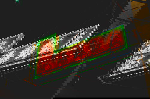 A neon sign in Hong Kong.