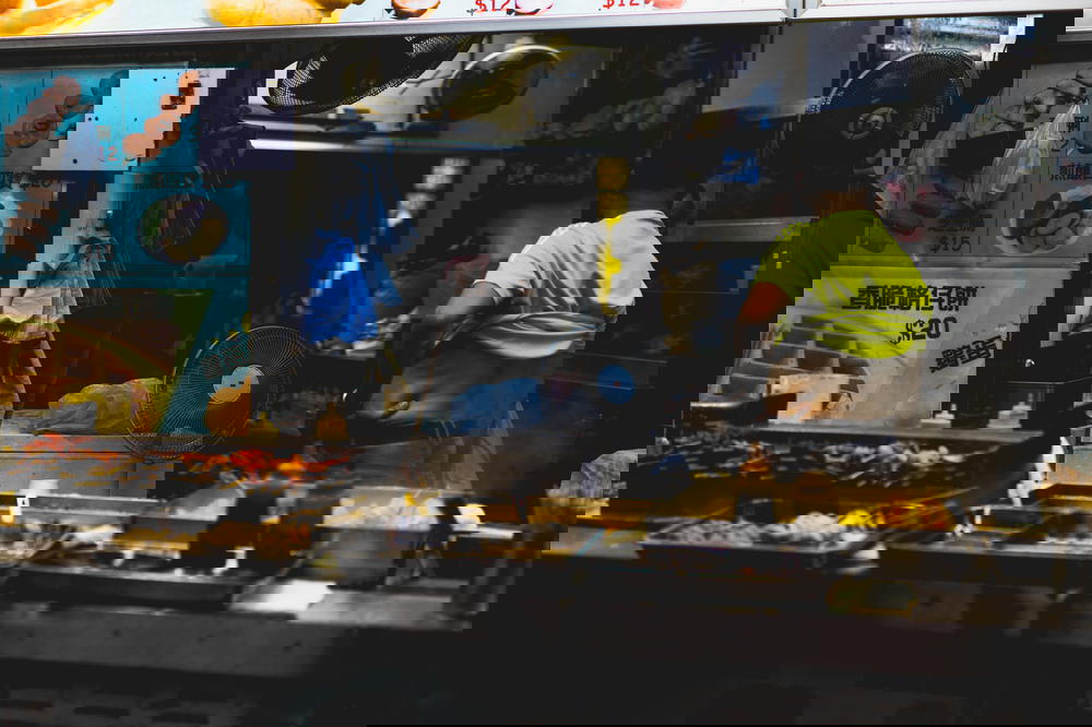 Food for sale on the street in Hong Kong