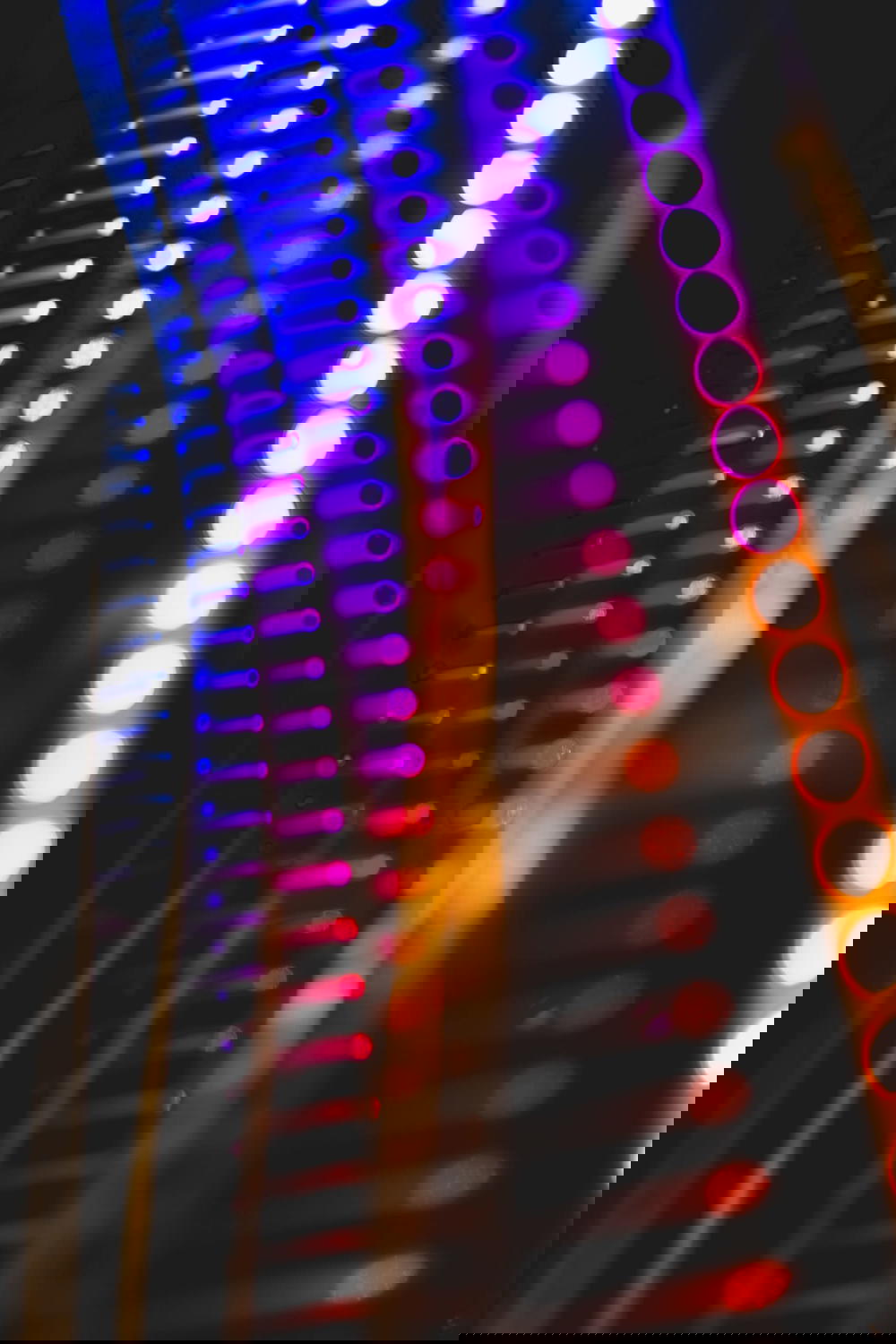 Colorful rainbow LED light strips