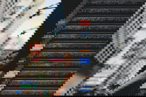 A woman in Hong Kong.