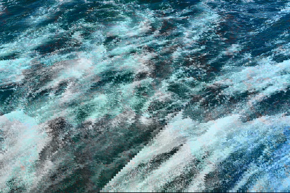 Choppy waters caused by a junk boat