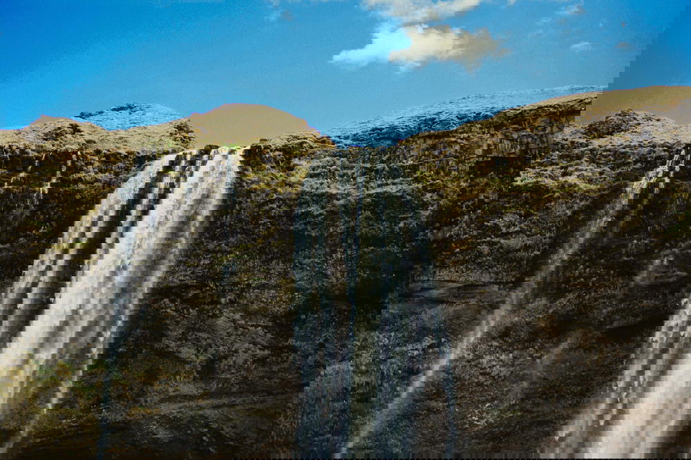 A picturesque waterfall in Iceland.