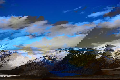 A snow covered mountain in Iceland.