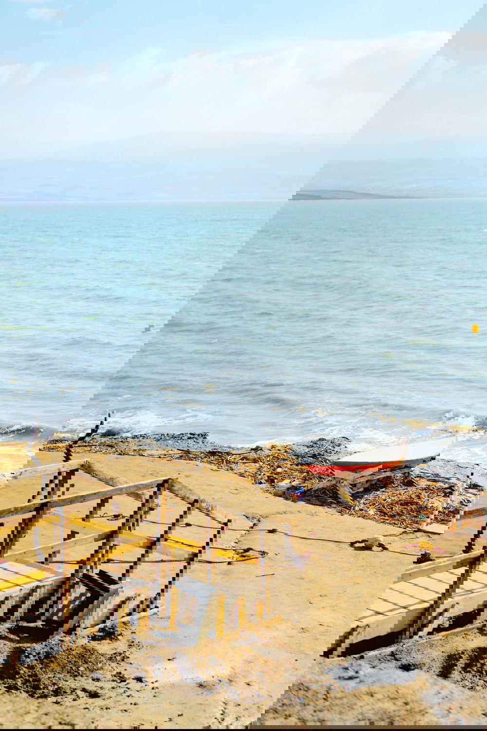 The beach at the Dead Sea