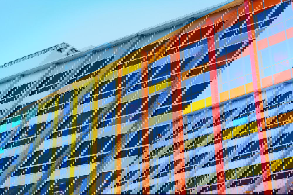 The rainbow building near tel aviv gordon beach