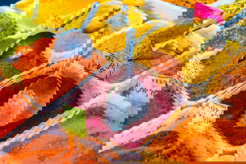A variety of spices from Israel on a table.