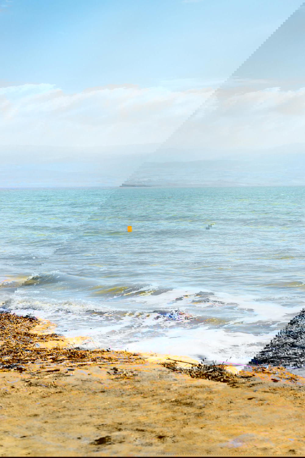 Waves in the dead sea near the israeli negev desert israel