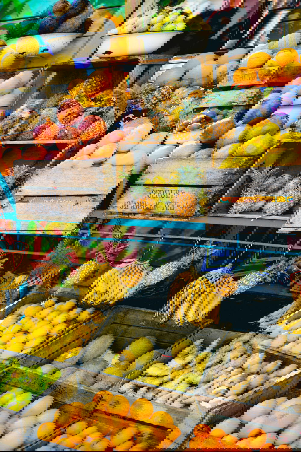 Fruit for sale jaffa market hipster stores Yafo Israel