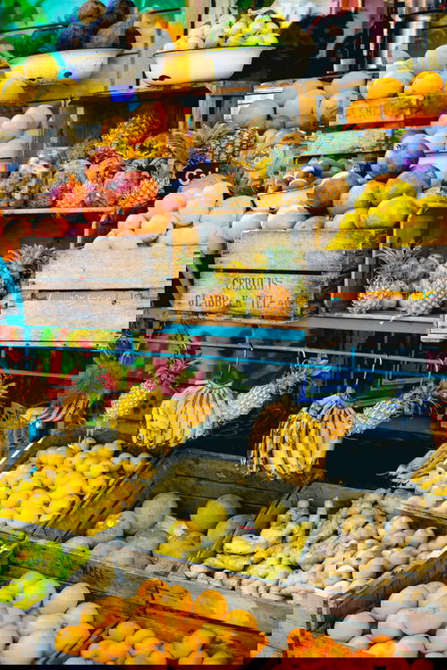 Crates of Israeli fruit for sale.