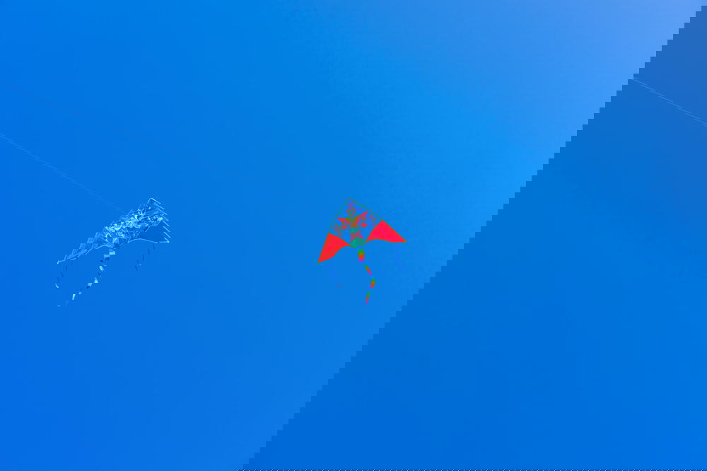 Kite flying over blue sky near tel aviv beaches israel