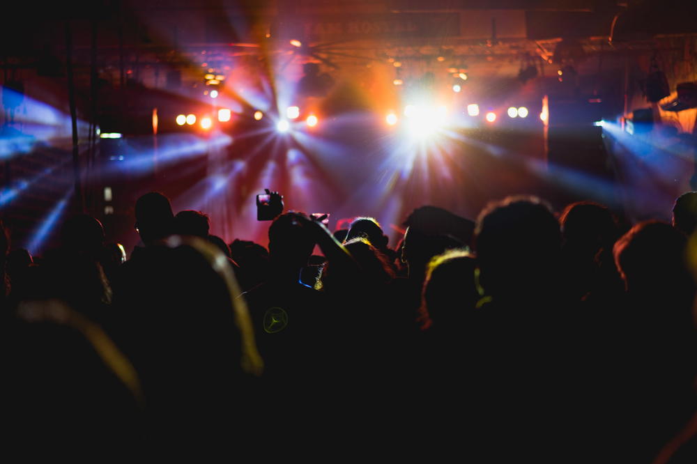 A crowd of people at a concert in Israel.