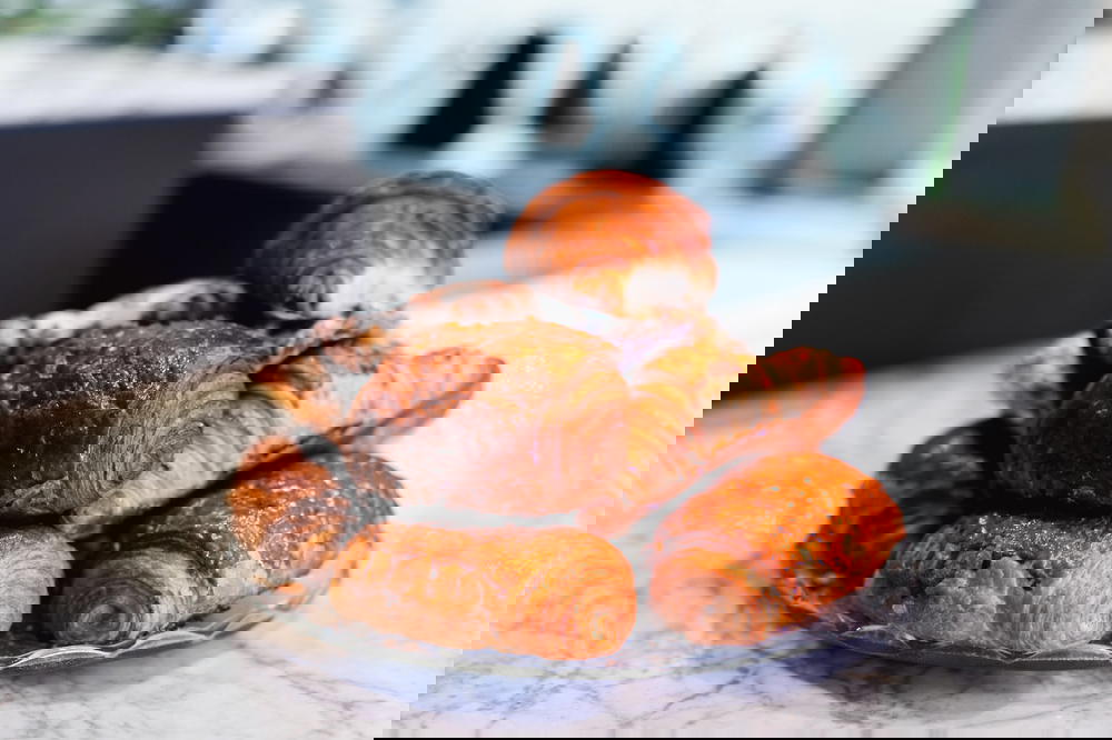A plate of pastries on a counter in Mexico.