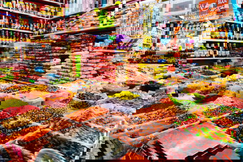 A candy market in Mexico.