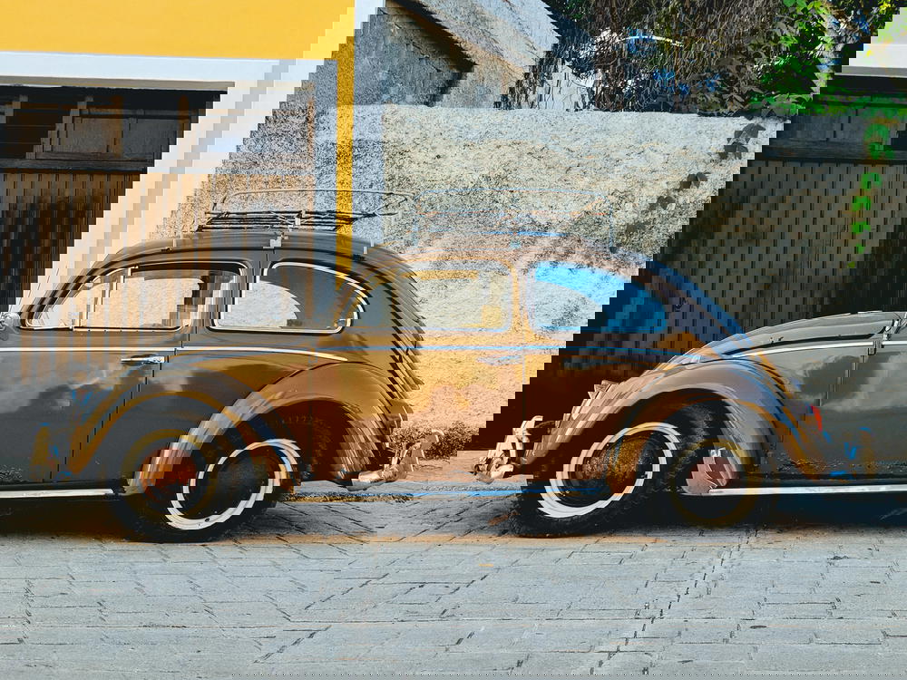 Brown vintage Volkswagen Beetle