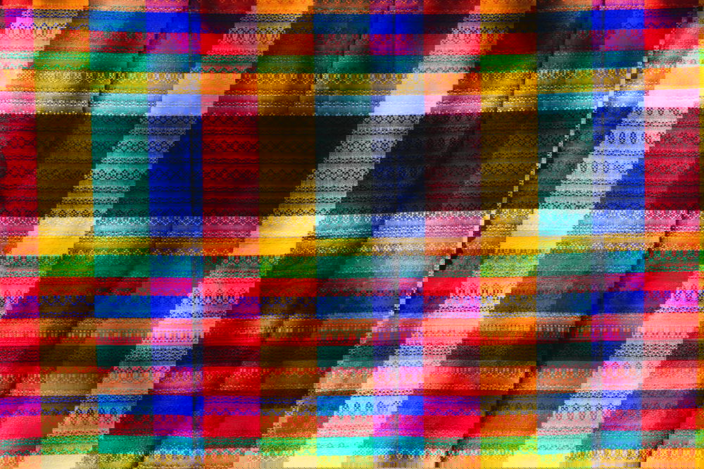 A vibrant Mexican textile with a captivating pattern.