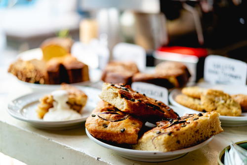 Breakfast baked goods at Cicatriz Mexico City