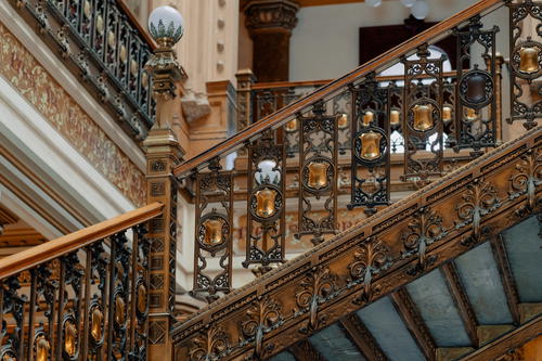 a close up view of a set of stairs
