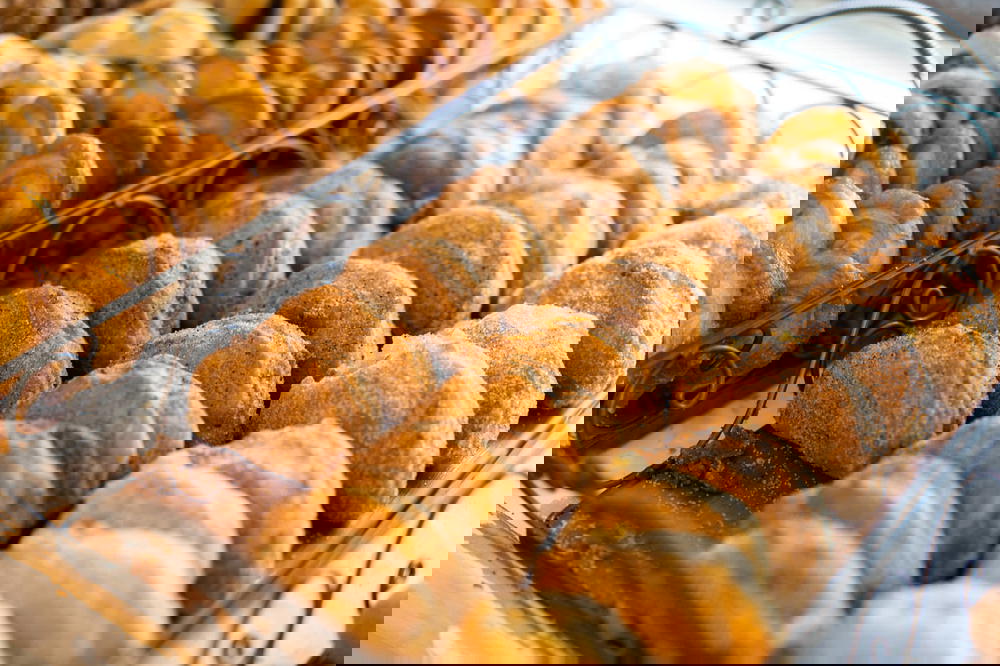 Trays of cookies are on display at a bakery in Mexico City.