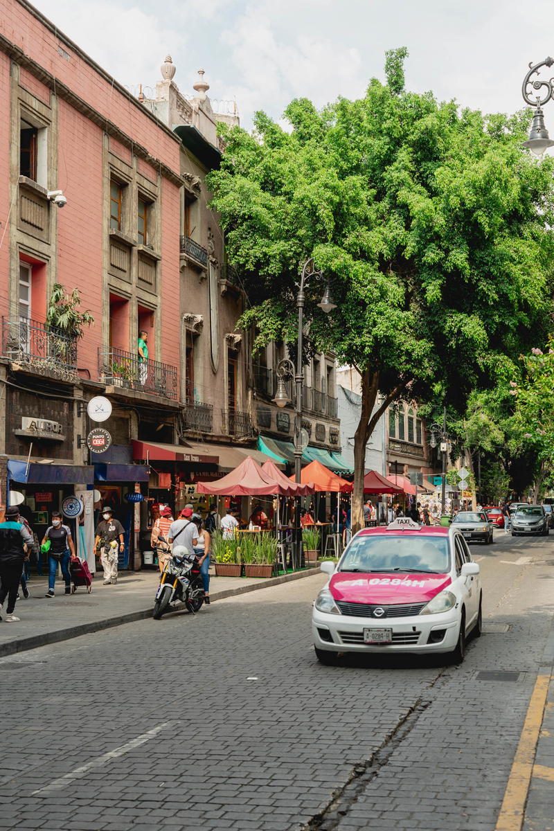 A street in Mexico City, Mexico.