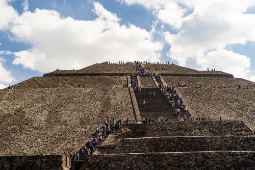 The pyramid of the sun in Teotihuacán, Mexico City.