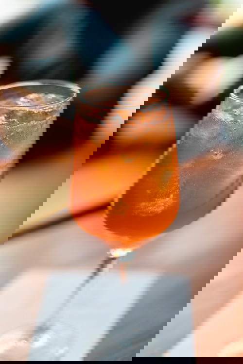 Aperol spritz at Cicatriz Mexico City trendy bar and cafe