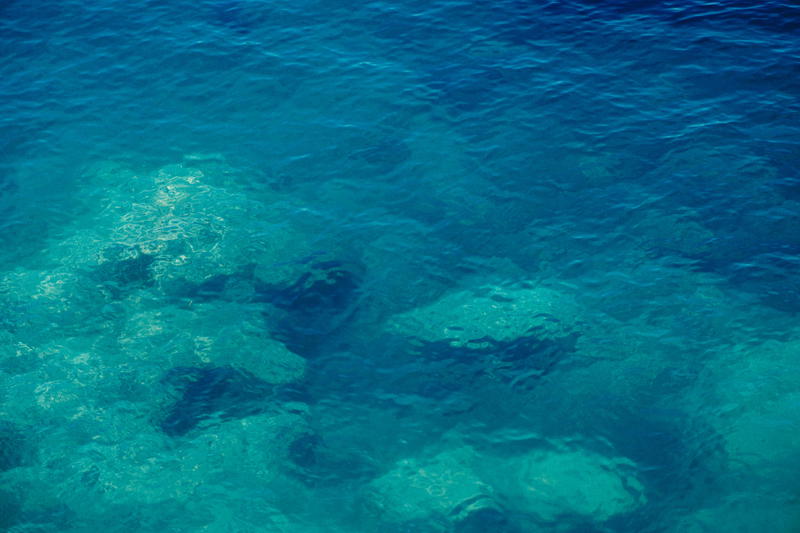 An aerial view of a body of water
