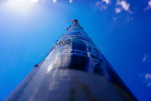 A very tall building with a sky background in Budva