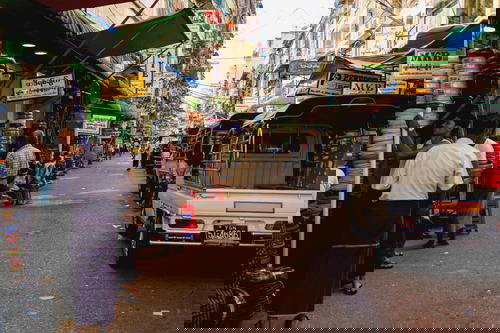 A Yangon street.