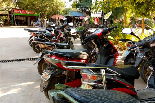 E-bikes, scooters and motos for rental in Bagan, Myanmar (Burma)