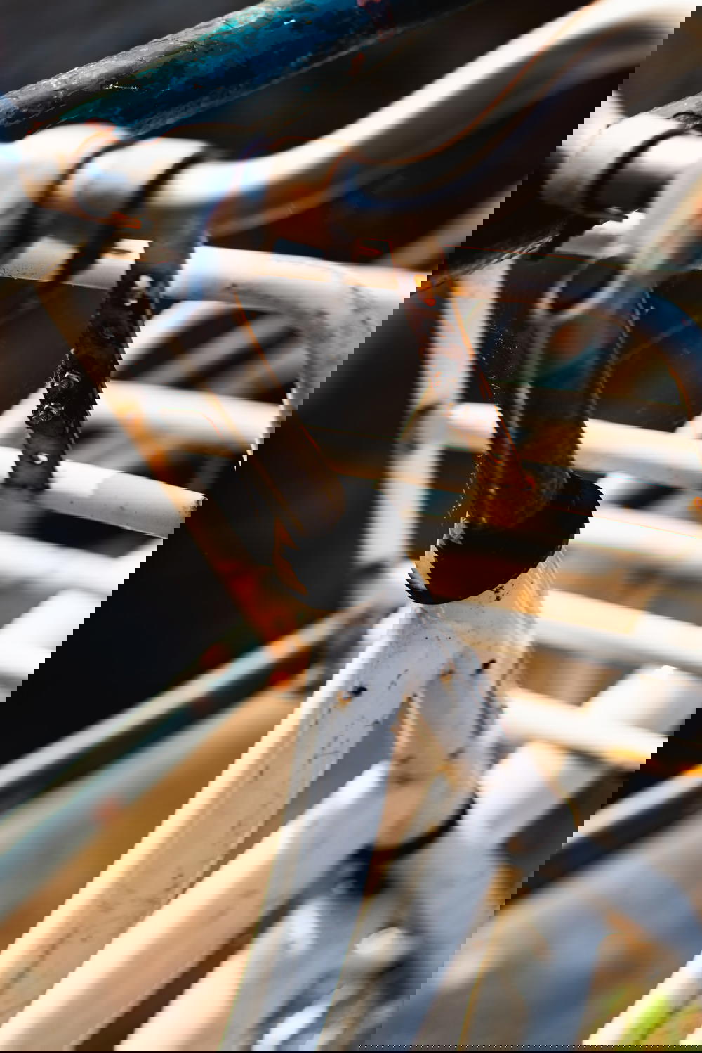Close up of a rusty bike