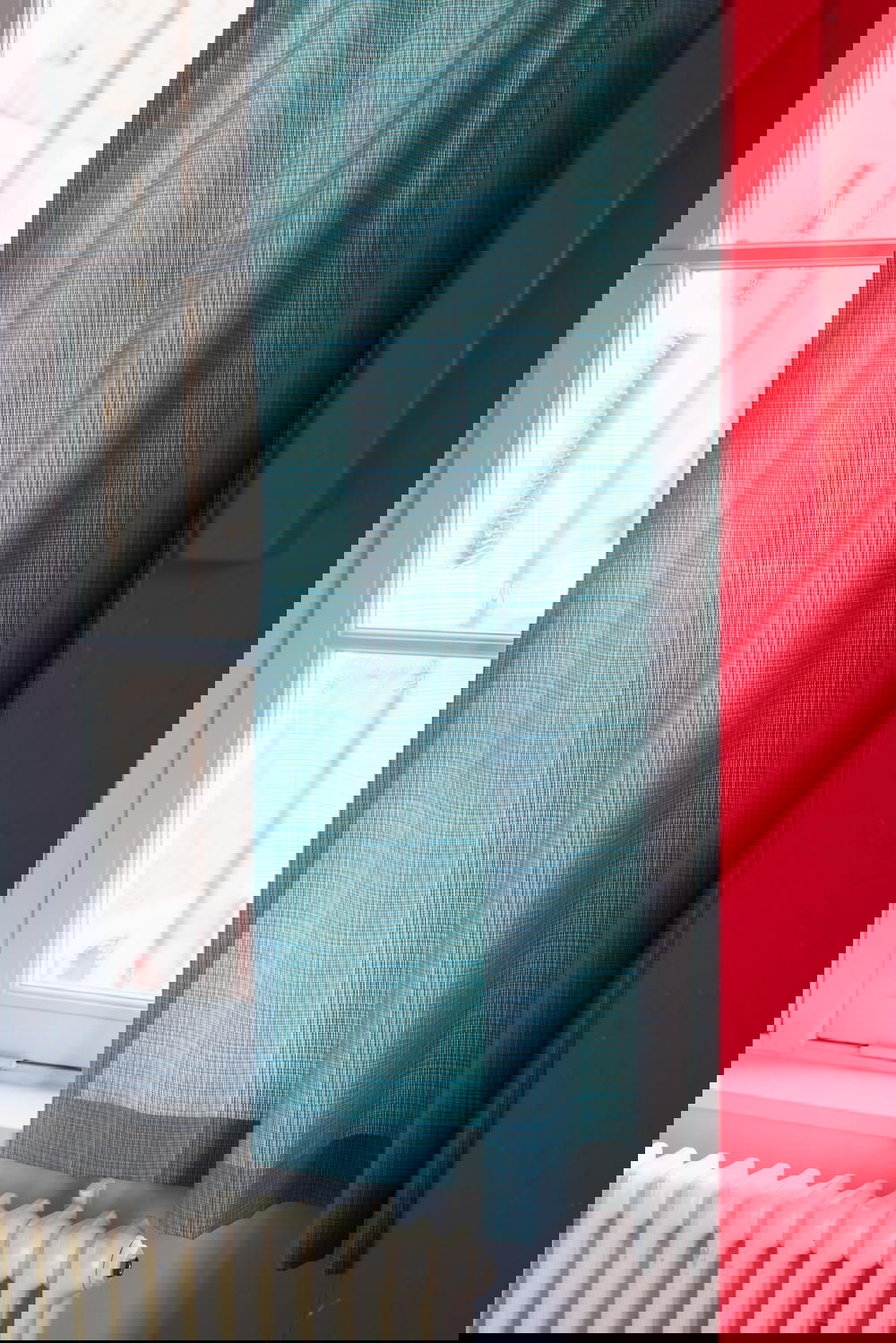 Curtains on a window in a hotel room