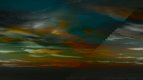 A sunset over the ocean in Peru.