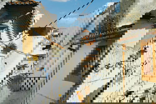 Whitewashed walls of a historic Portuguese village in the Alentejo region